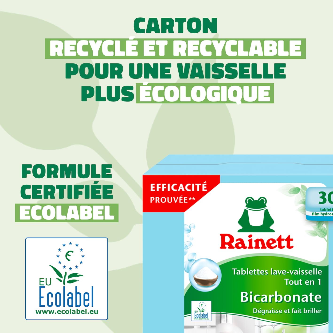 rainett-pastilles-lave-vaisselle-tout-en-un-bicarbonate-30-tablettes image 4