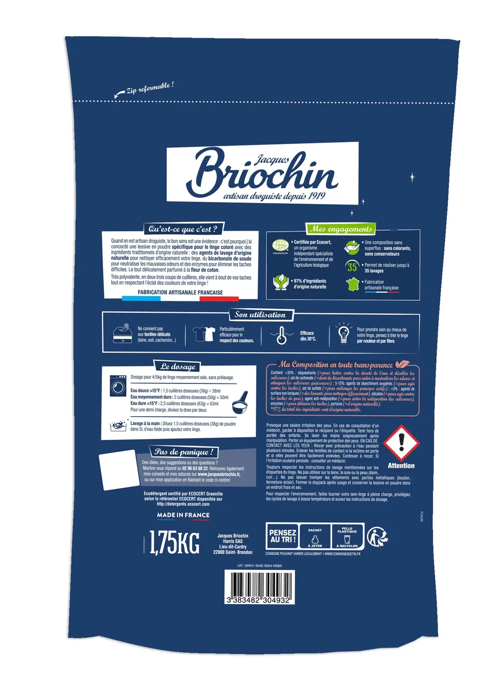 jacques-briochin-lessive-poudre-couleurs-bicarbonate-1-75-l-ecocert image 1