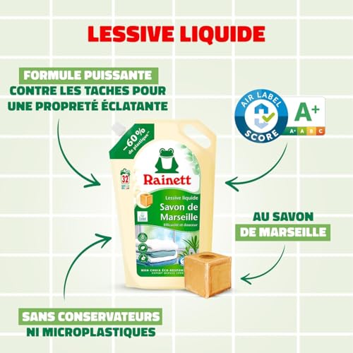 rainett-lessive-liquide-savon-de-marseille-160-lavages-co-recharge-5-x-1-6-l image 8