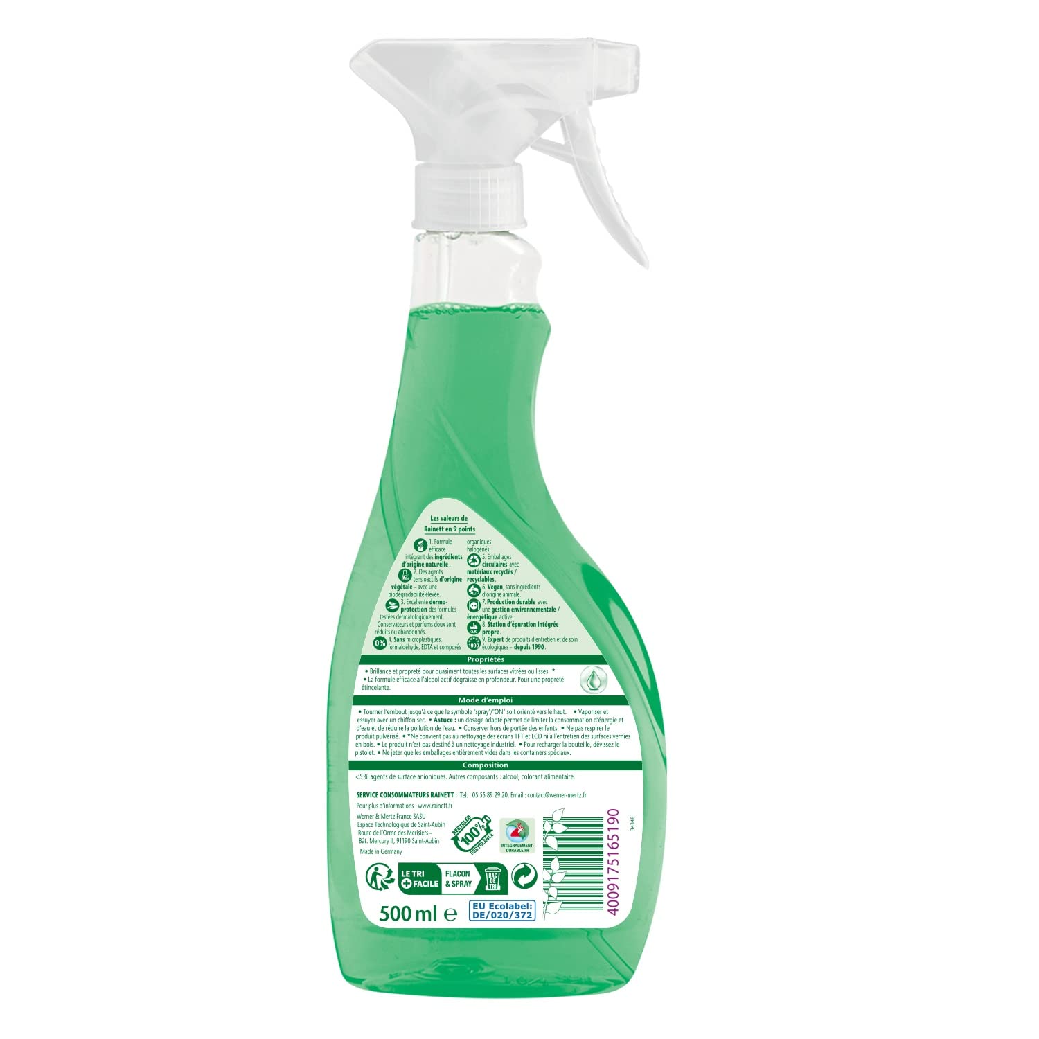 rainett-spray-nettoyant-vitres-cologique-alcool-ecolabel-500-ml image 2