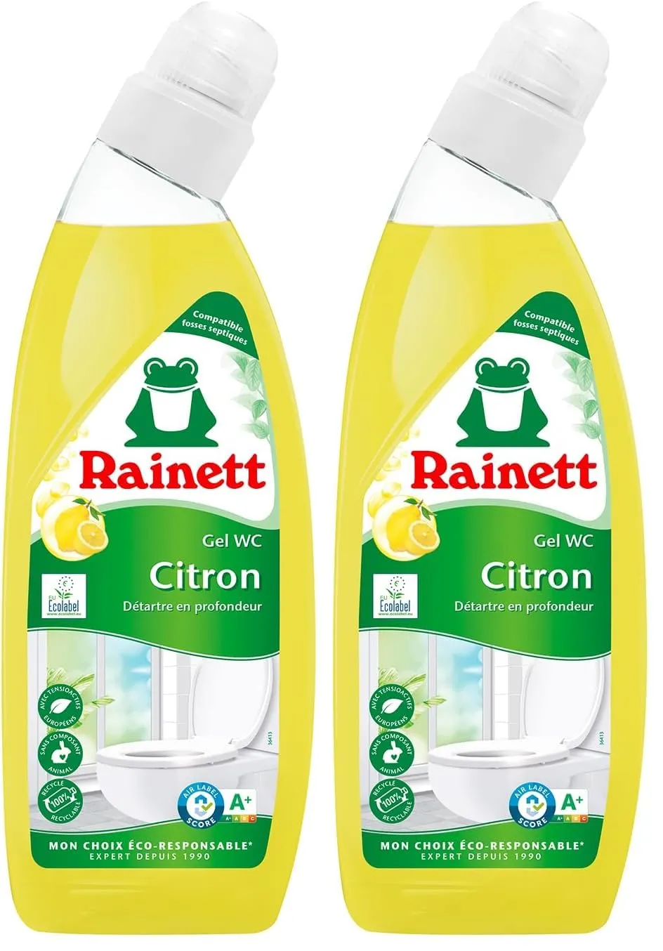 rainett-gel-wc-cologique-citron-colabel-750-ml-lot-de-2 image 1