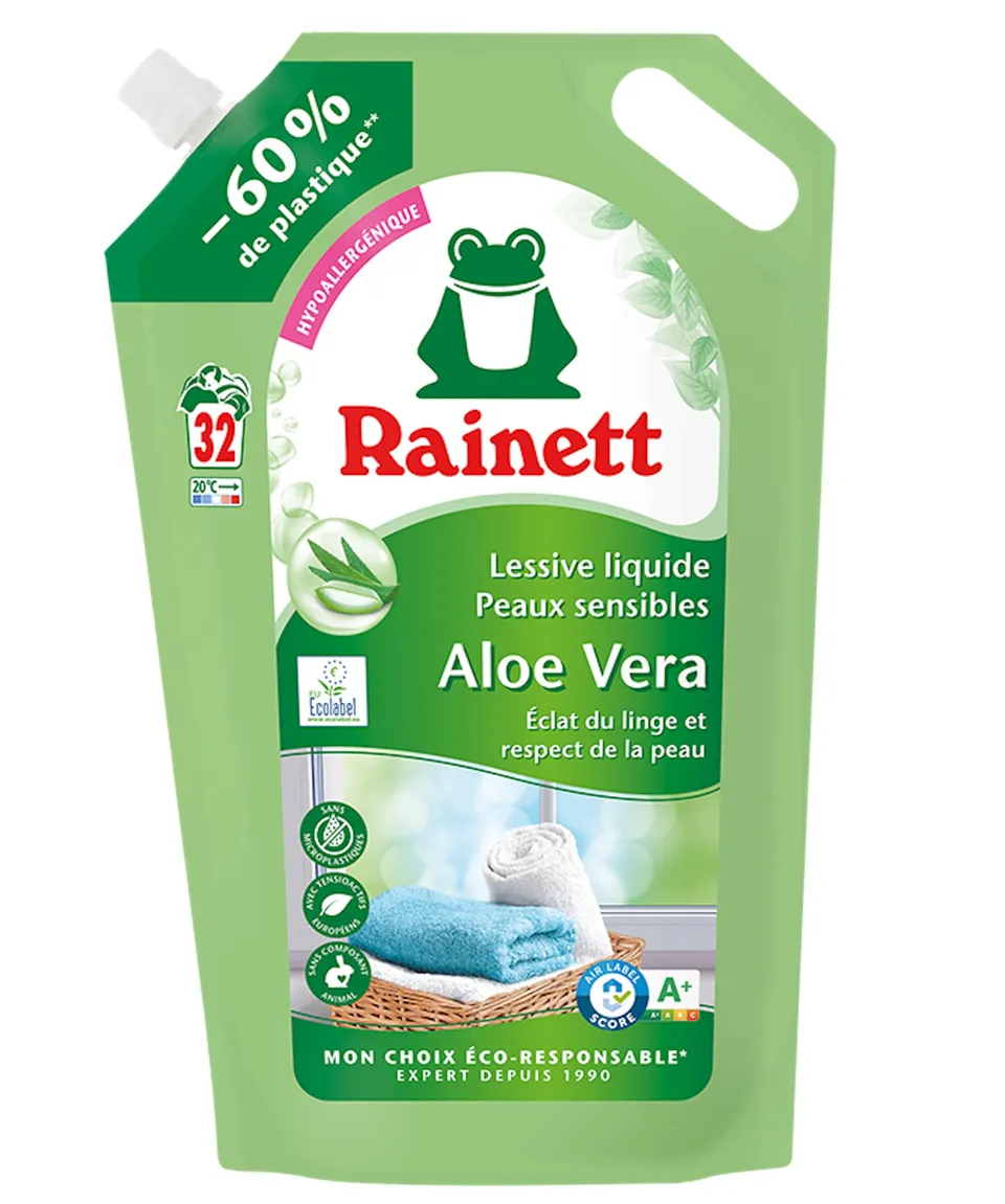 rainett-lessive-liquide-peaux-sensibles-aloe-vera-co-recharge-1-6-l-32-lavages image 1