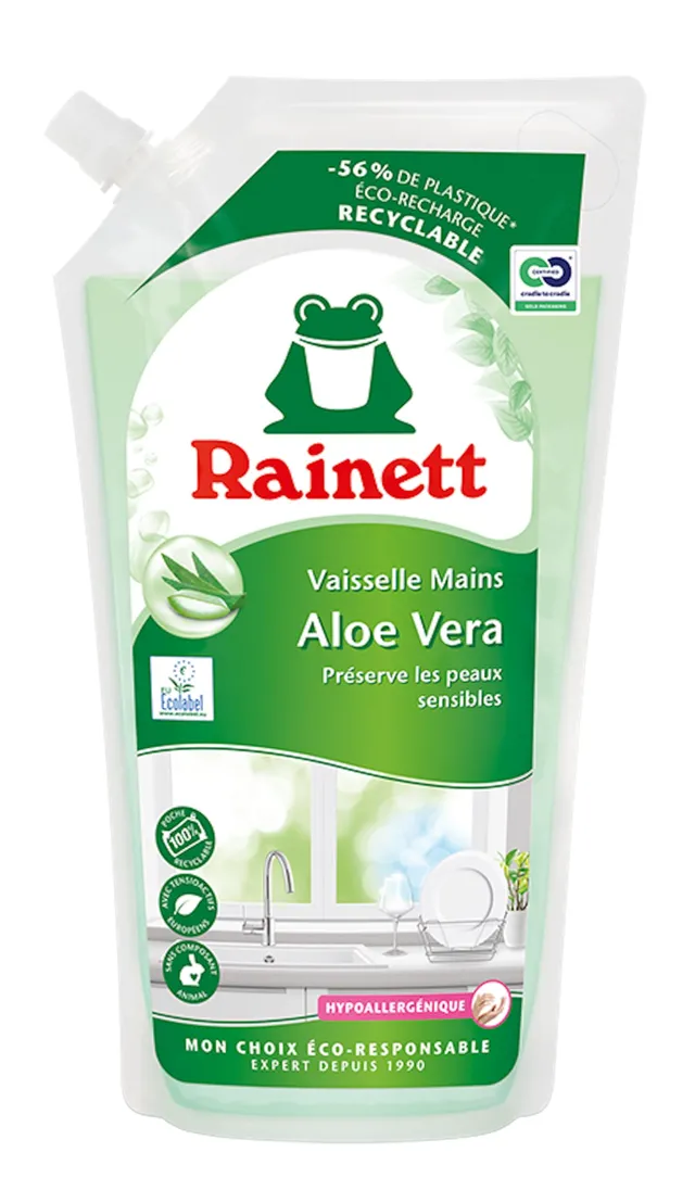 rainett-liquide-vaisselle-mains-hypoallerg-nique-aloe-vera-co-recharge-1l image 1