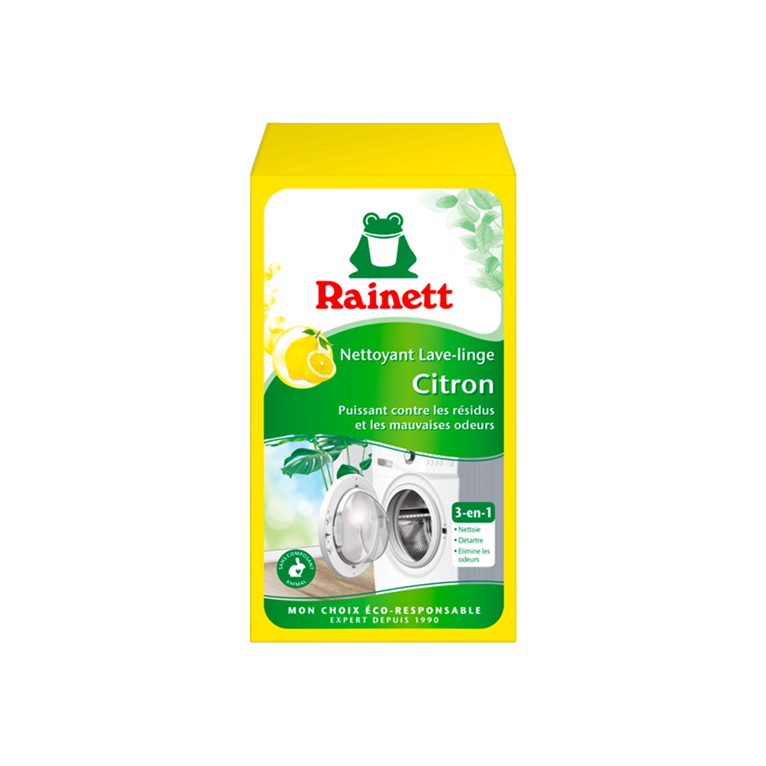 rainett-nettoyant-lave-linge-citron-3-en-1-dose-250-g image 1