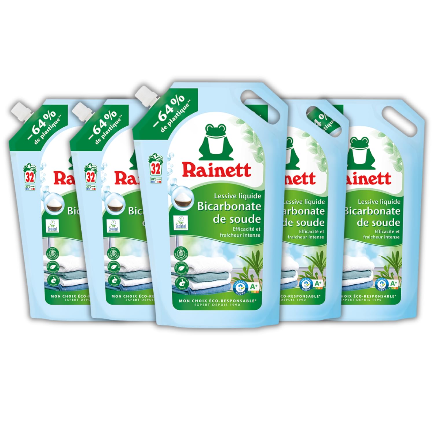 rainett-lessive-liquide-bicarbonate-co-recharge-1-6-l-32-lavages image 6