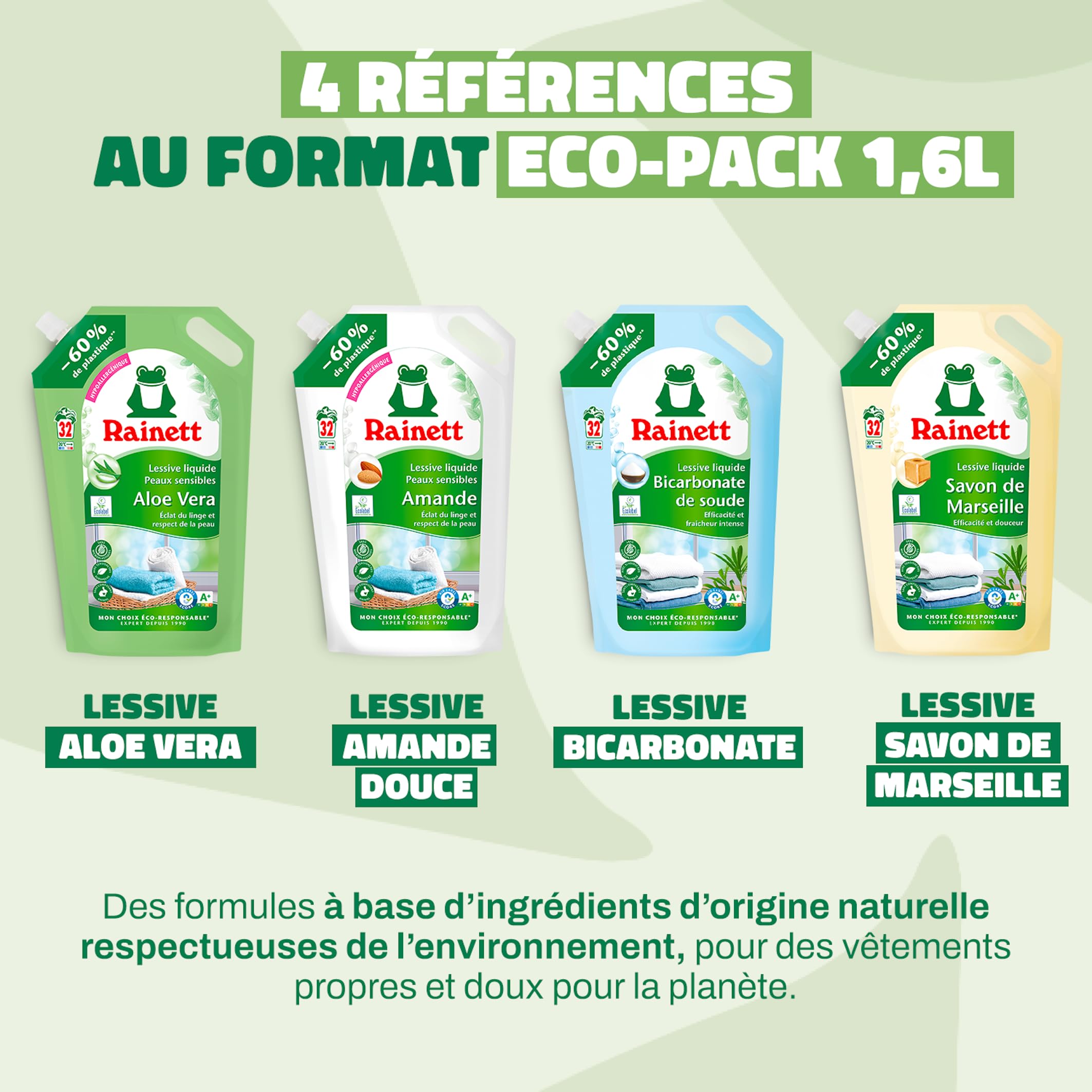 rainett-lessive-liquide-bicarbonate-co-recharge-1-6-l-32-lavages image 5
