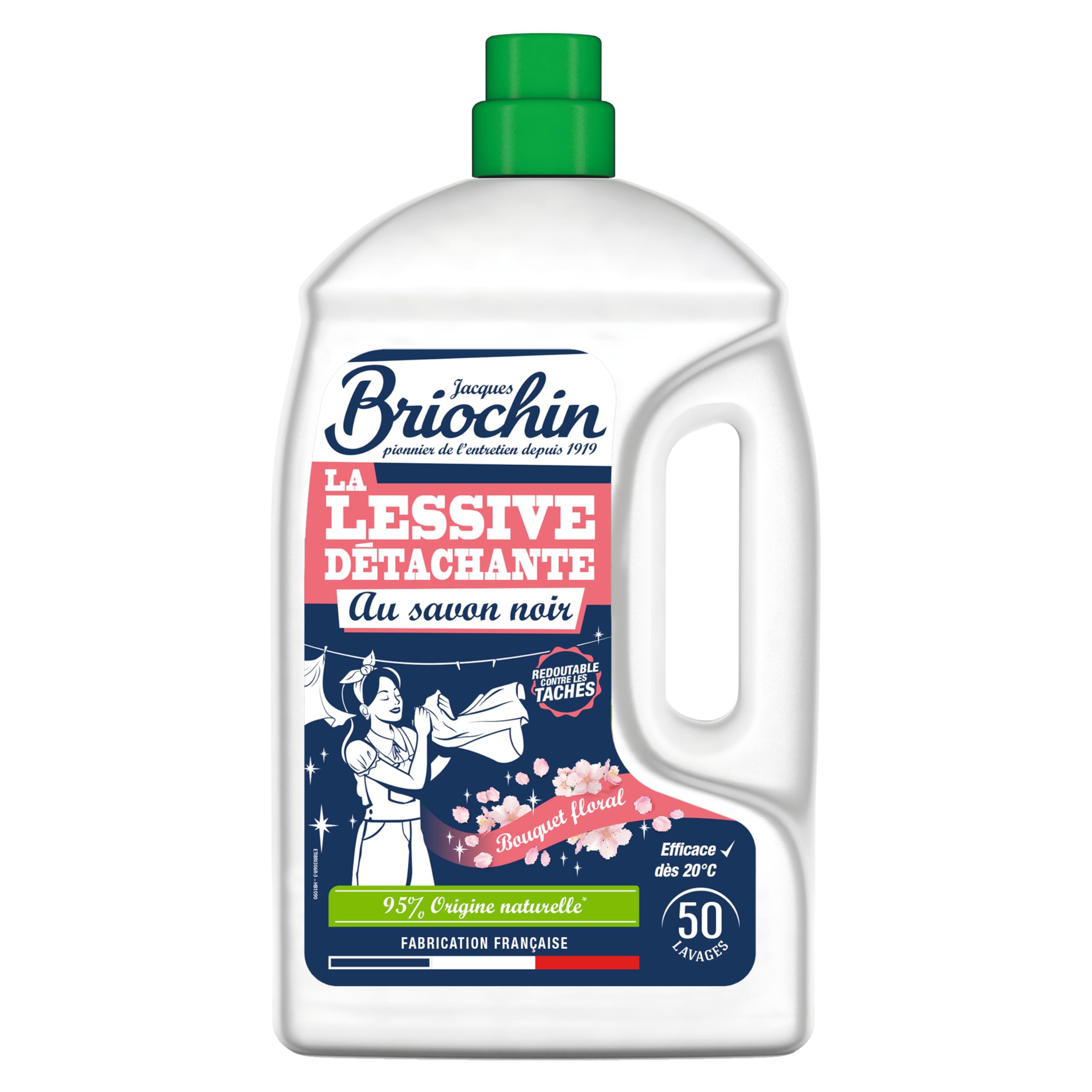 briochin-lessive-concentr-e-savon-noir-bouquet-floral-ecocert-2-27l-50-lavages image 1