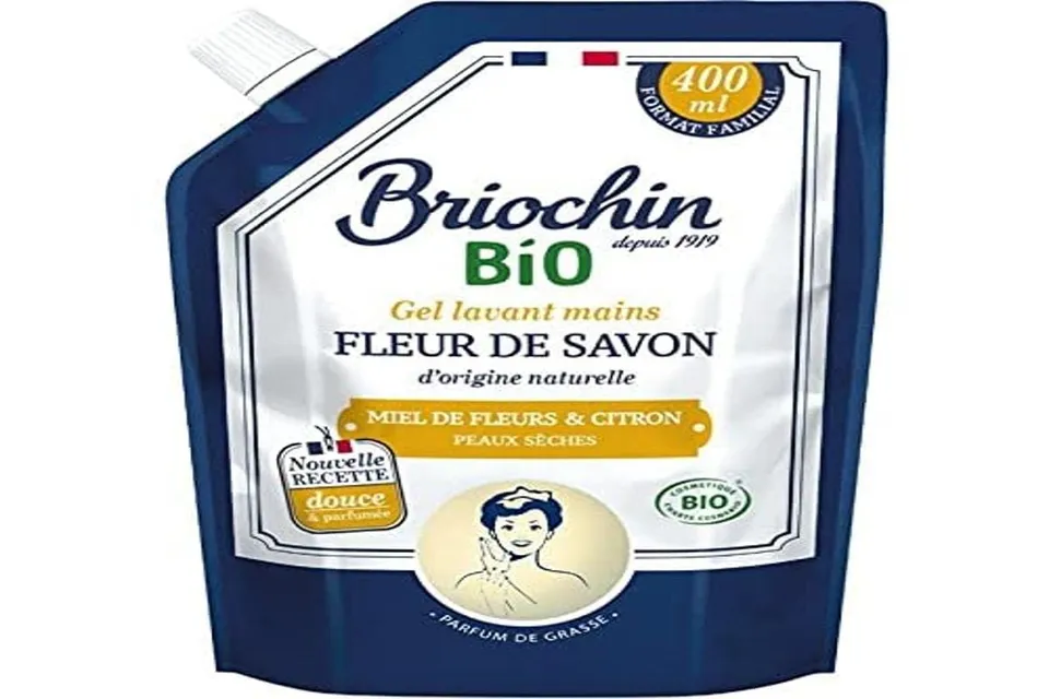 briochin-fleur-de-savon-gel-lavant-mains-miel-citron-recharge-400-ml image 1