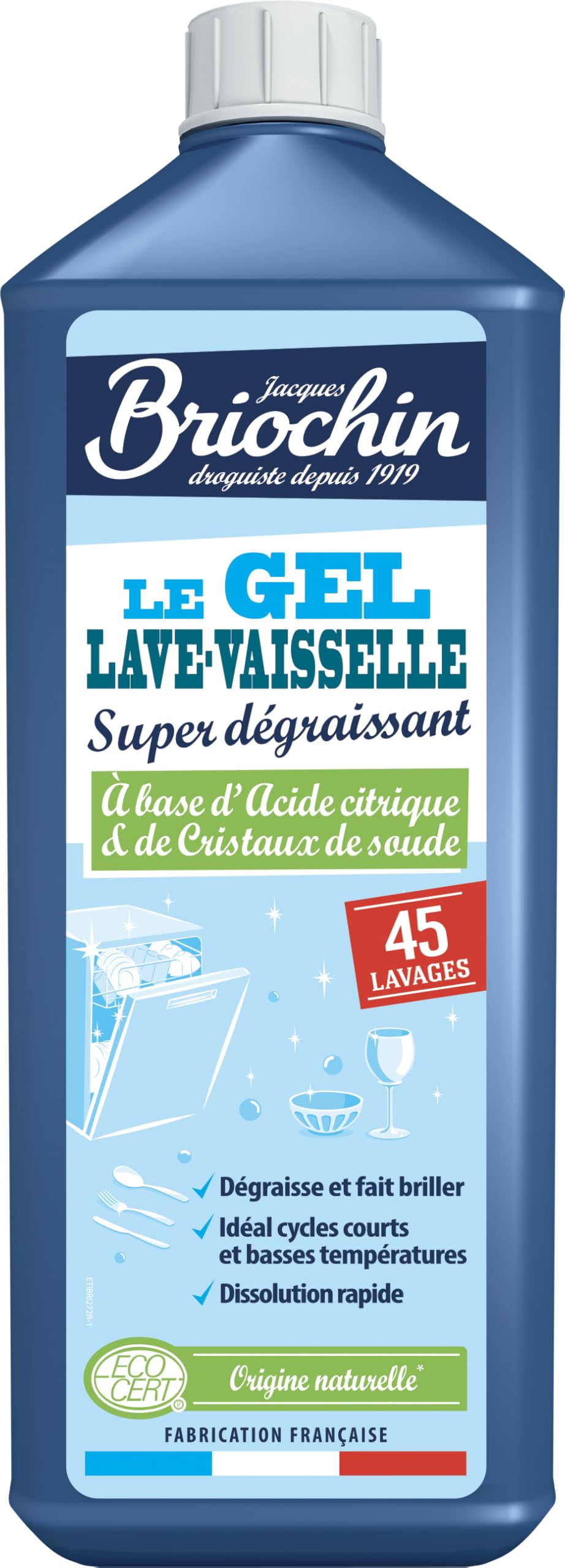 le-briochin-gel-vaisselle-lave-vaisselle-super-d-graissant-45-lavages-900ml image 1