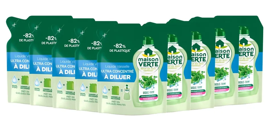 maison-verte-l-ultra-concentr-diluer-liquide-vaisselle-basilic-thym-huiles-essen image 1