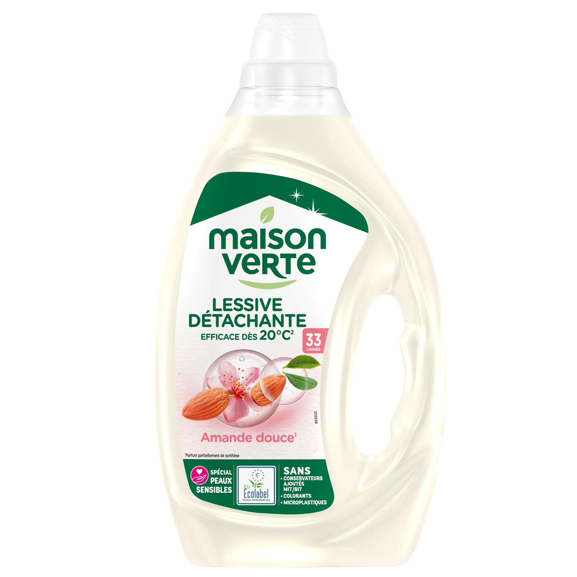 maison-verte-lessive-liquide-d-tachante-amande-douce-33-lavages-peaux-sensibles image 2