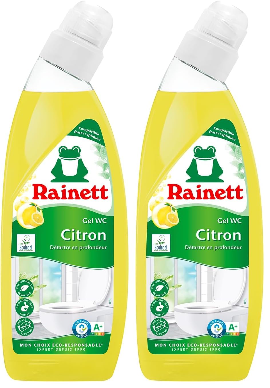 rainett-gel-wc-cologique-citron-colabel-750-ml-lot-de-2 image 1