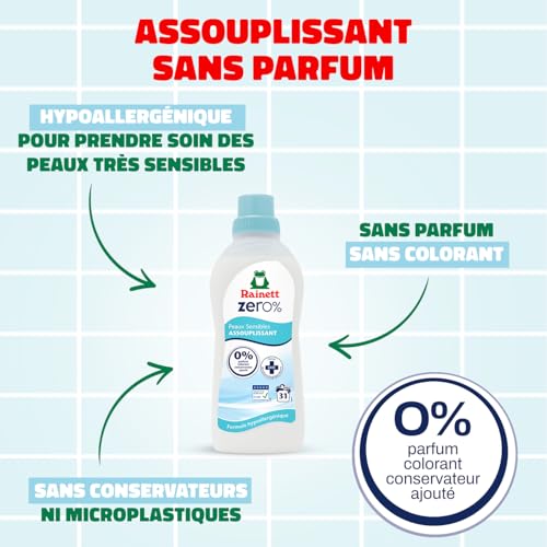 rainett-zero-assouplissant-hypoallerg-nique-sans-parfum-31-lavages-750-ml image 8
