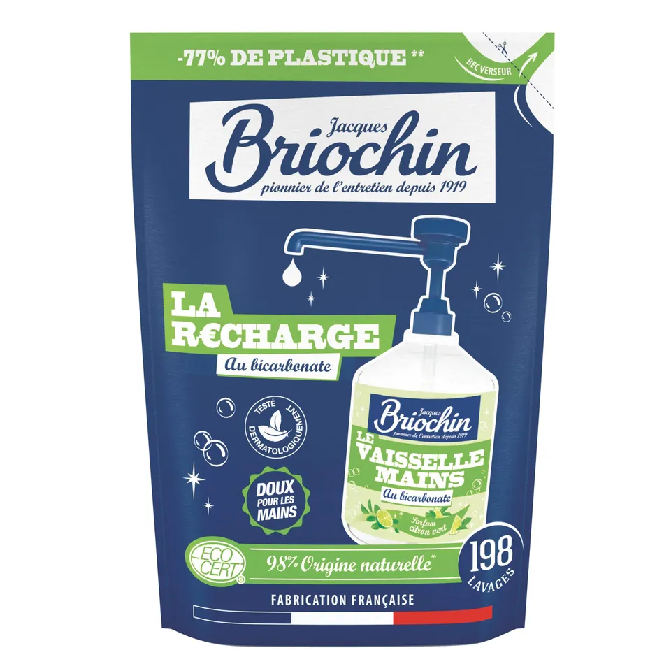 briochin-recharge-liquide-vaisselle-et-mains-bicarbonate-450ml image 1