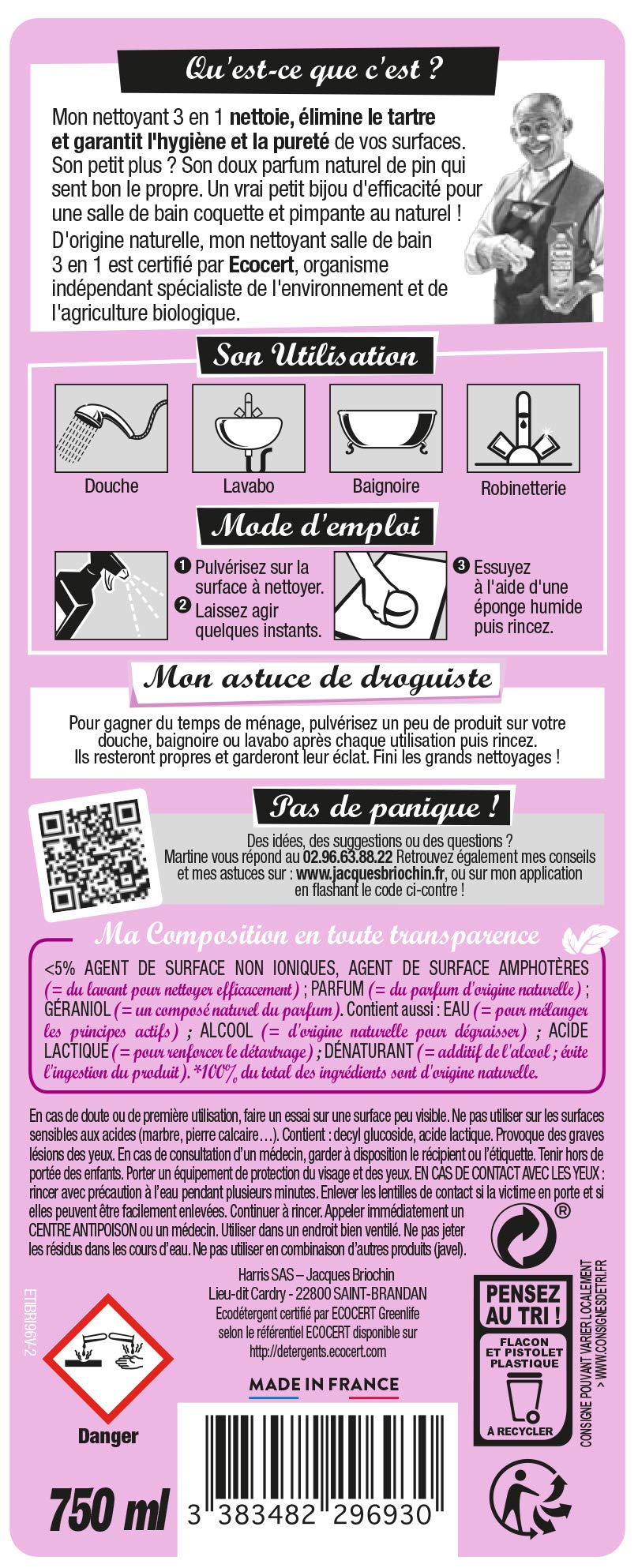 briochin-nettoyant-salle-de-bain-pin-750-ml-3-en-1-lot-de-3-sprays image 2