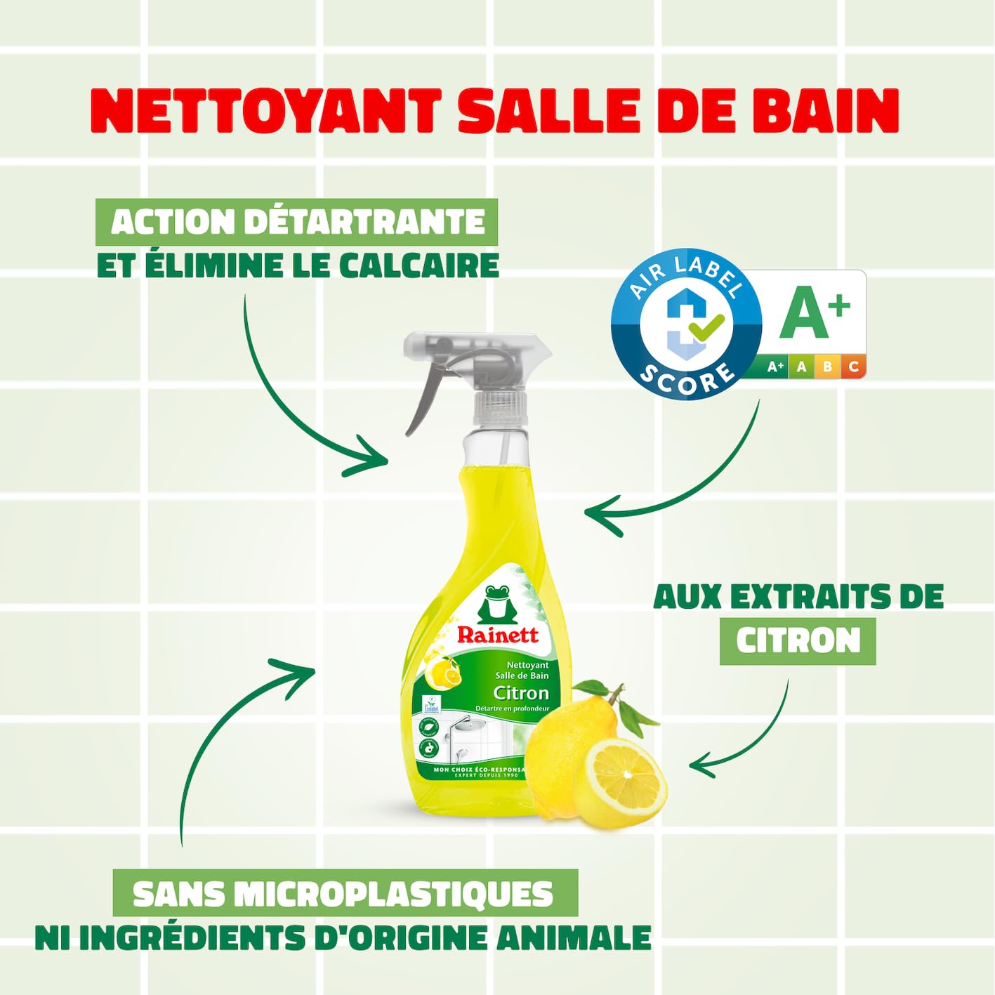 rainett-spray-nettoyant-salle-de-bain-anti-calcaire-citron-500ml image 2