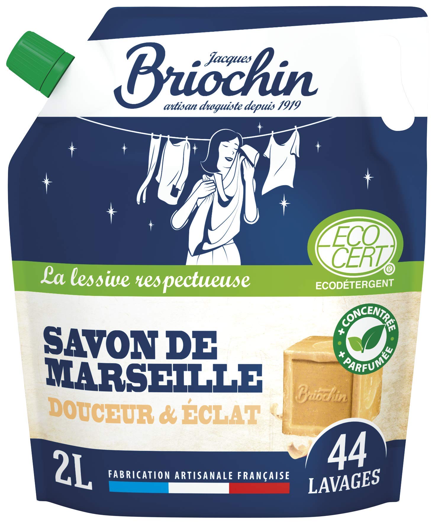 jacques-briochin-recharge-lessive-savon-de-marseille-concentr-e-2l-44-lavages image 1