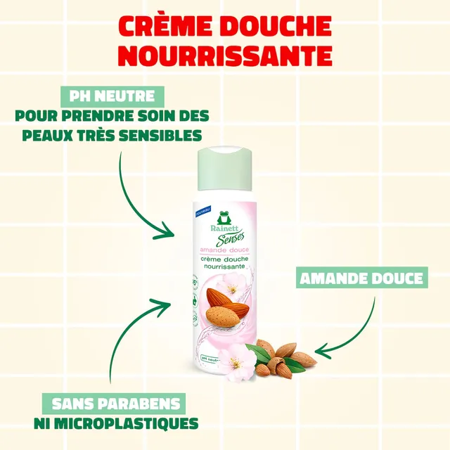 rainett-senses-cr-me-douche-nourrissante-amande-douce-300-ml image 1