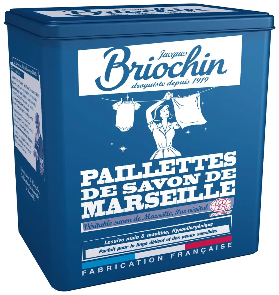 jacques-briochin-lessive-paillettes-savon-de-marseille-bo-te-m-tal-750-g image 1