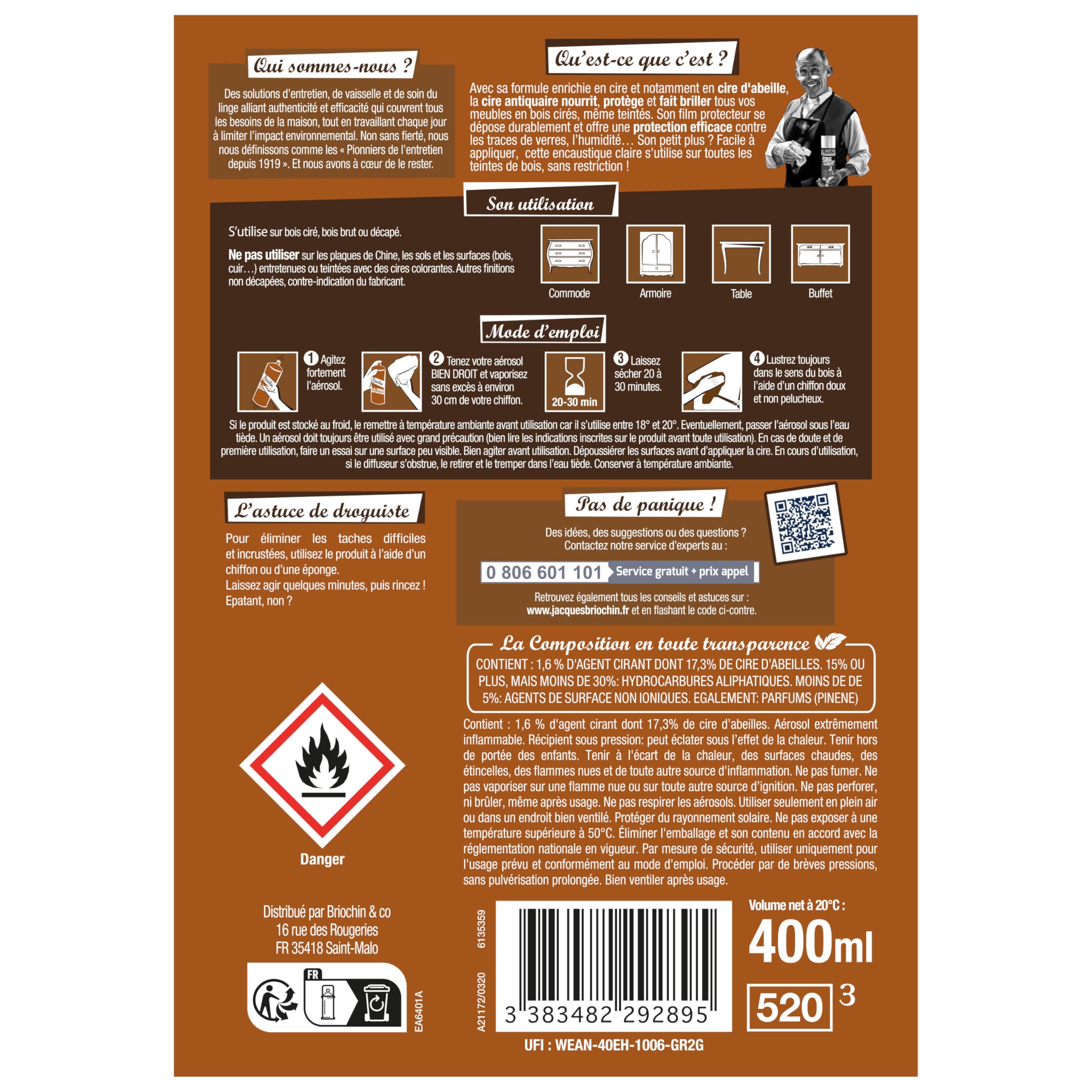 briochin-cir01-cire-antiquaire-traditionnelle-a-rosol-400-ml image 7
