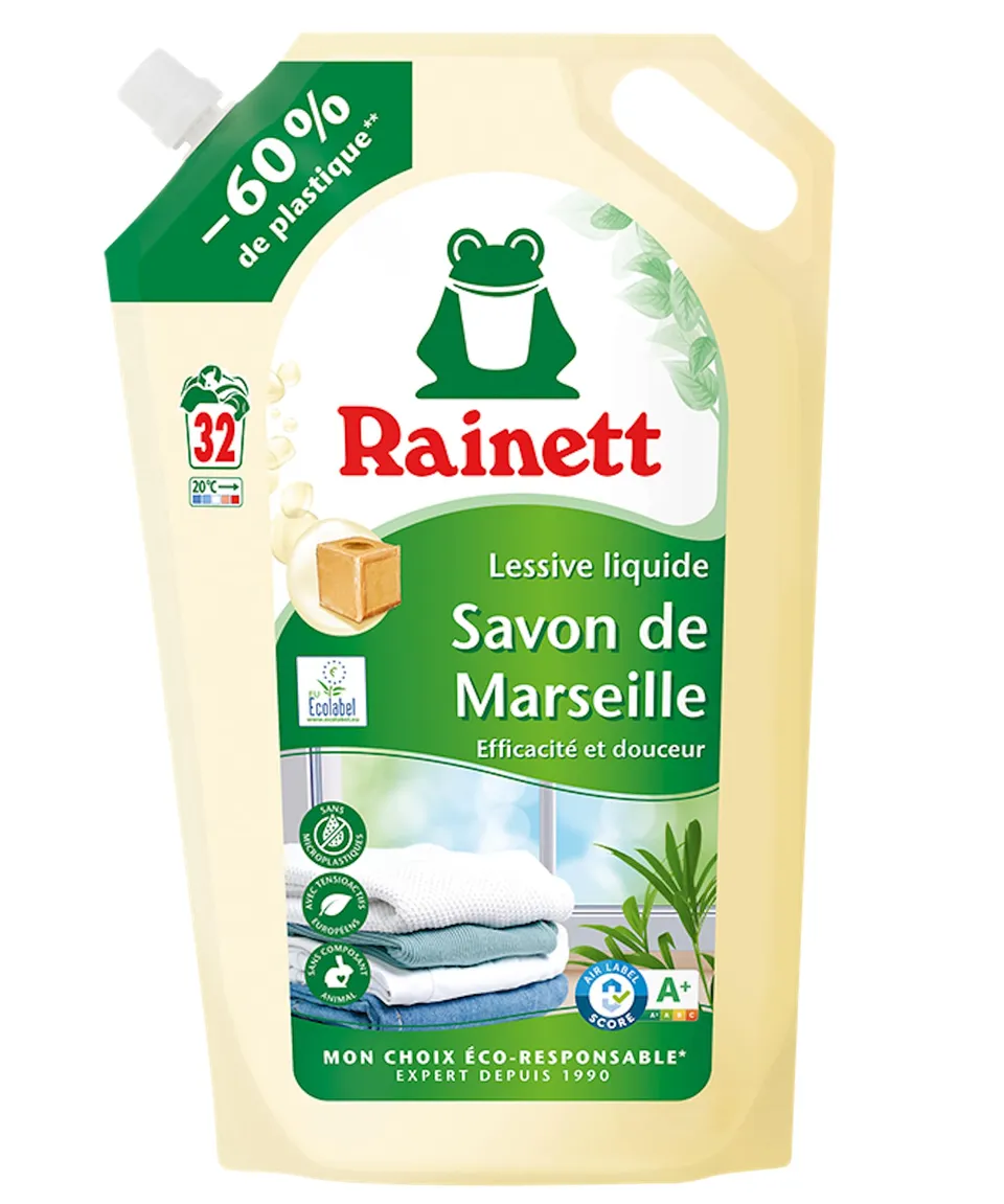 rainett-lessive-liquide-savon-de-marseille-32-lavages-co-recharge-1-6l image 1
