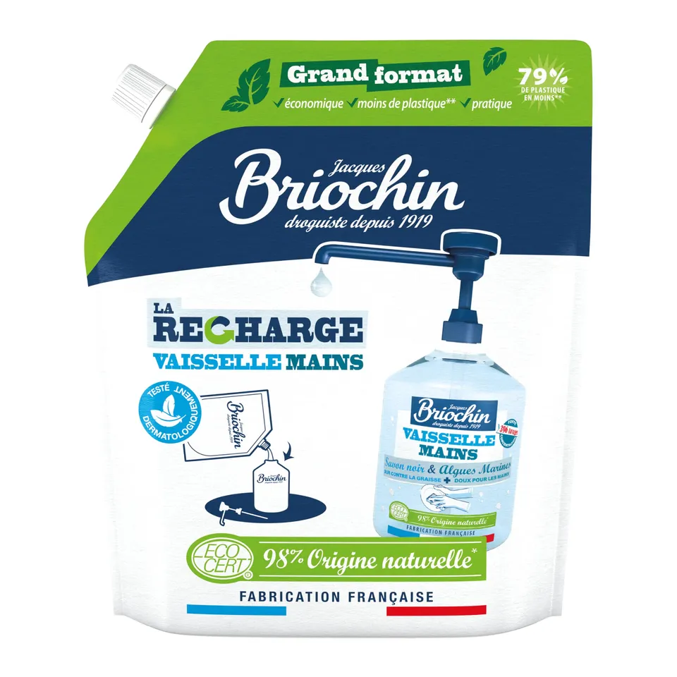 le-briochin-recharge-vaisselle-mains-savon-noir-algues-900-ml image 1