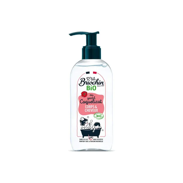 briochin-p-ti-bio-gel-lavant-2en1-corps-cheveux-coquelicot-250-ml image 1