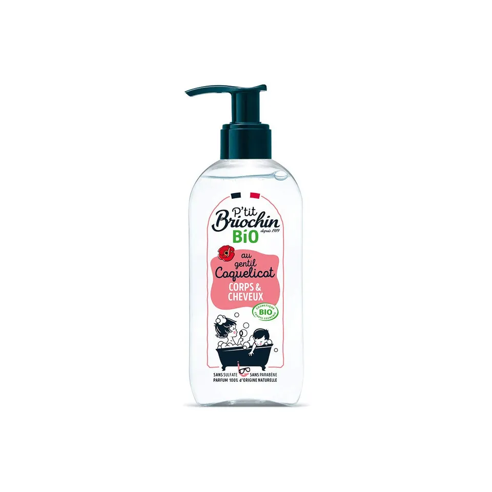 briochin-p-ti-bio-gel-lavant-2en1-corps-cheveux-coquelicot-250-ml image 1