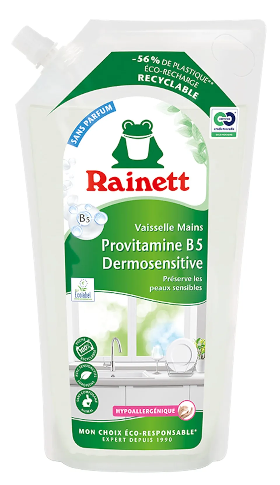 rainett-liquide-vaisselle-mains-dermosensitive-co-recharge-1-l image 1