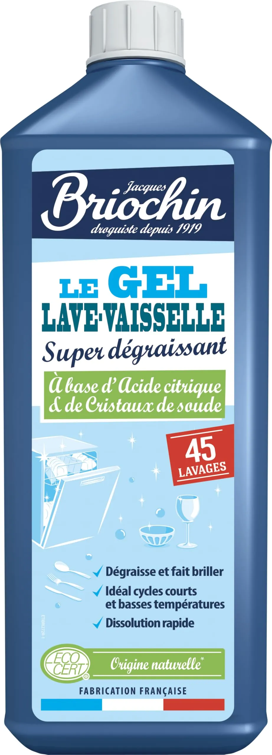 le-briochin-gel-vaisselle-lave-vaisselle-super-d-graissant-45-lavages-900ml image 1