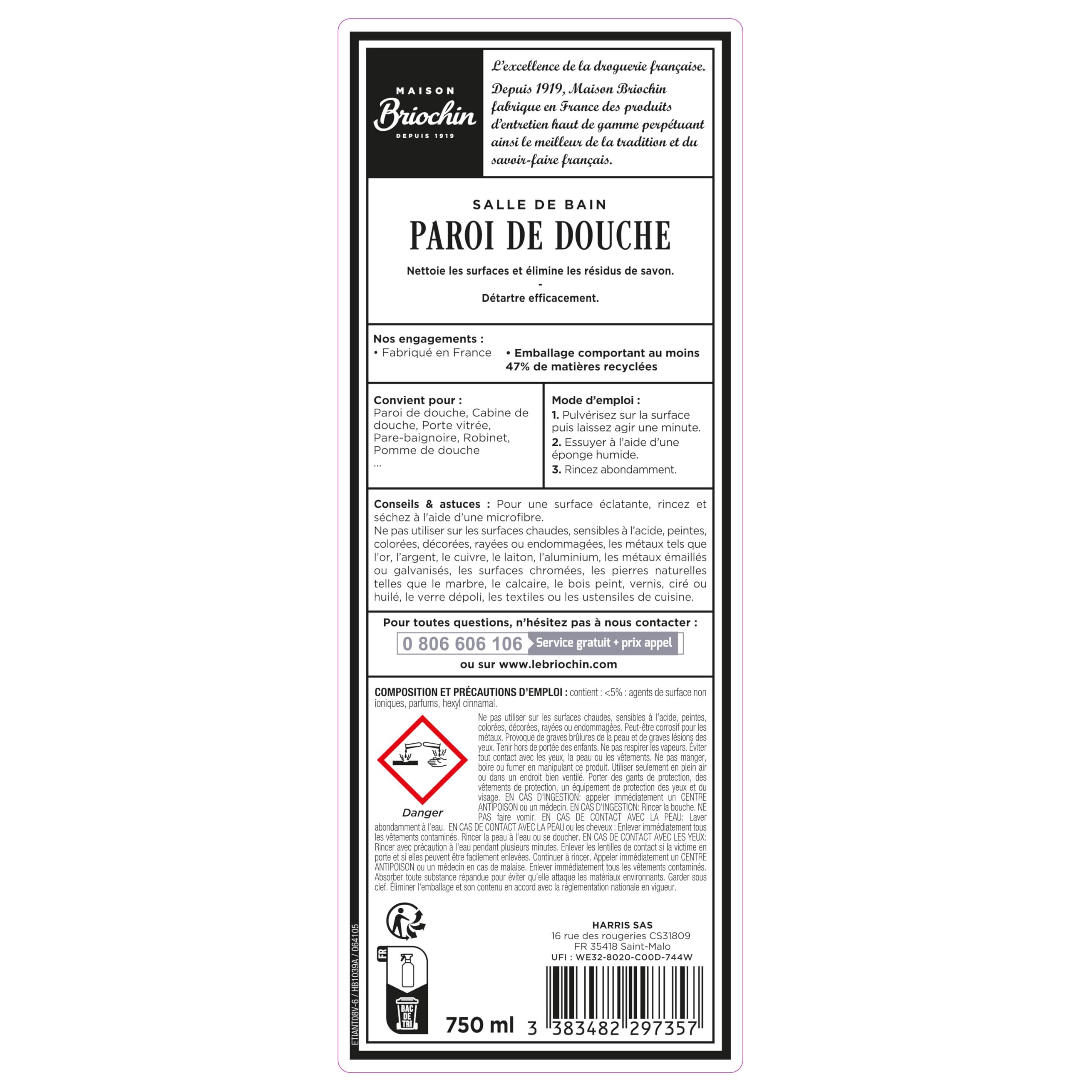 maison-briochin-nettoyant-paroi-de-douche-750-ml image 2