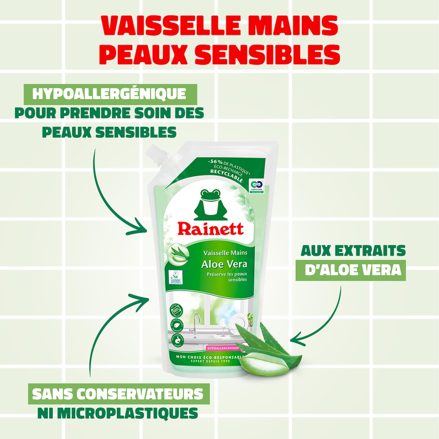 rainett-liquide-vaisselle-mains-hypoallerg-nique-aloe-vera-co-recharge-1l image 2