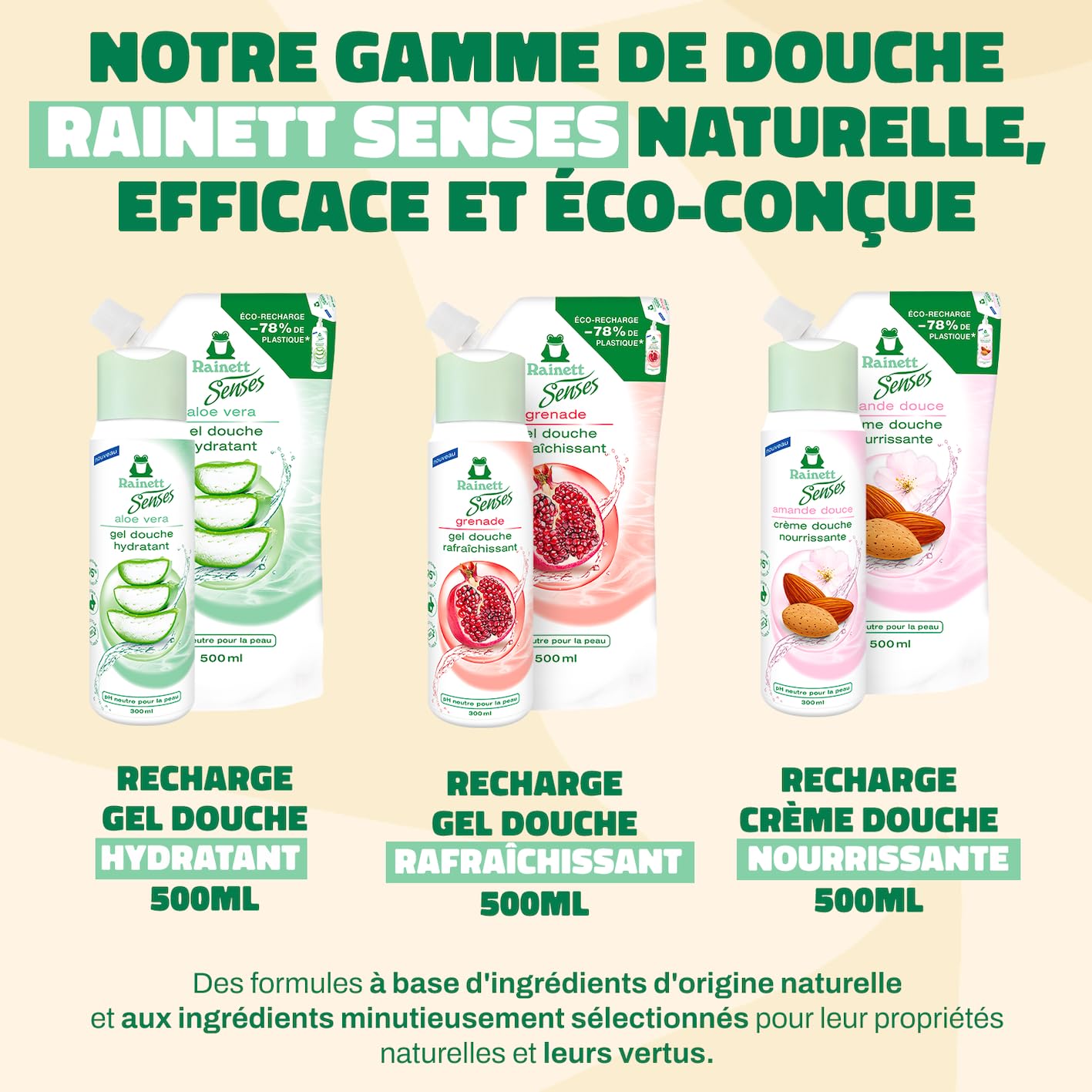 rainett-senses-gel-douche-hydratant-aloe-vera-vegan-500-ml-co-recharge image 4