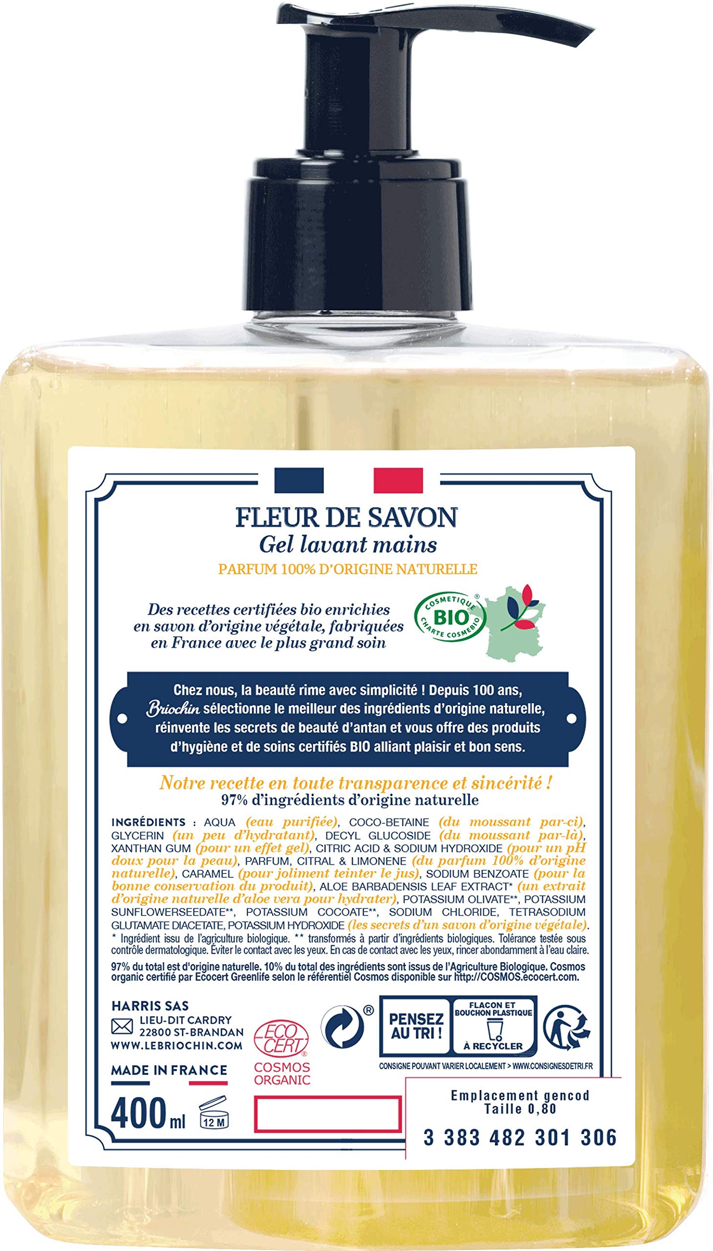 briochin-depuis-1919-fleur-de-savon-mains-miel-de-fleurs-et-citron-400-ml image 2