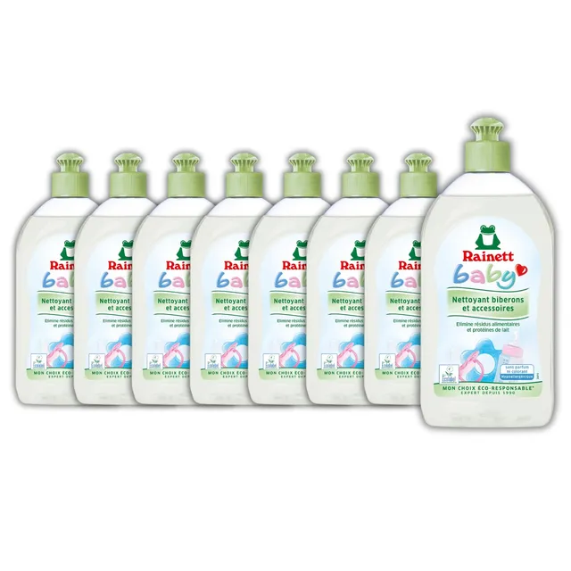 rainett-baby-nettoyant-biberons-et-accessoires-sans-parfum-500-ml-pack-de-8 image 1