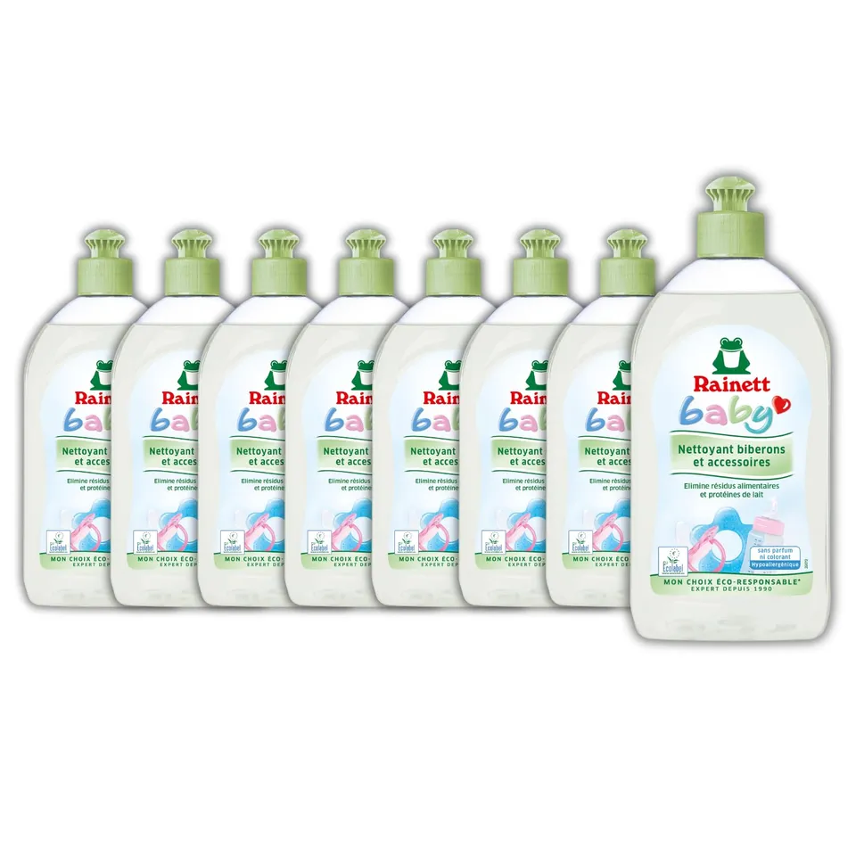 rainett-baby-nettoyant-biberons-et-accessoires-sans-parfum-500-ml-pack-de-8 image 1